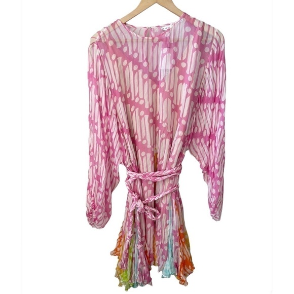 RHODE Ella Printed Crinkle Chiffon Mini Dress - Picture 5 of 11